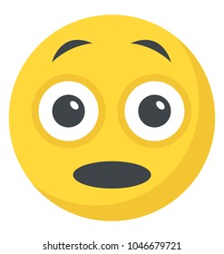 A smiley expressing being surprised