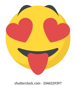 Smiley expressing in love concept