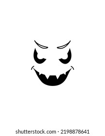 Smiley Expression vector Halloween face expression vector isolated on white.