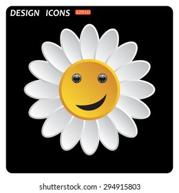 smiley, eye web cam. icon. vector design