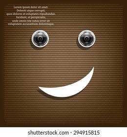 smiley, eye web cam. icon. vector design