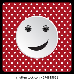 smiley, eye web cam. icon. vector design