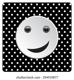 smiley, eye web cam. icon. vector design