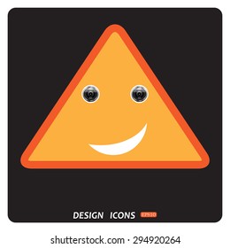 smiley, eye web cam. icon. vector design