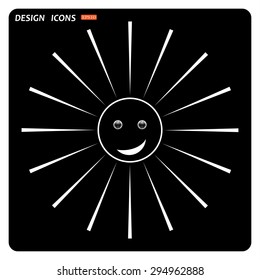 smiley, eye web cam. icon. vector design