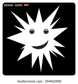 smiley, eye web cam. icon. vector design