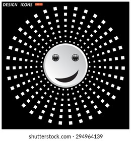 smiley, eye web cam. icon. vector design