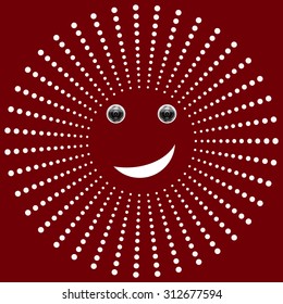smiley eye web cam. icon. vector design