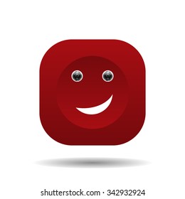 smiley, eye web cam. icon. vector design