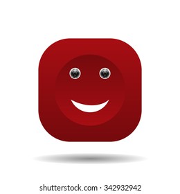 smiley, eye web cam. icon. vector design