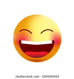Smiley face 3D funny vector symbol02