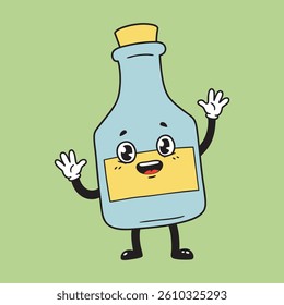 Smiley Face Bottle Vector Design Art