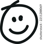 Smiley Face Clipart (Editable file) - Vector Illustration