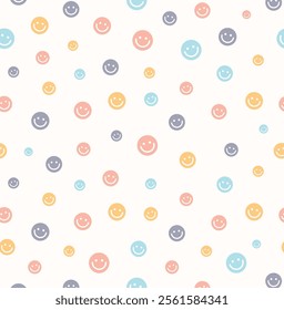 A smiley face design, hand drawn doodle style happy face icons. emoticon smile face patterns, illustrations, wallpapers, cartoon banners, backgrounds, emoticons, postcards, cards, wrapping paper