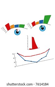 Smiley face designed with graphics chart