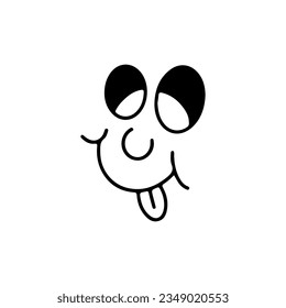 smiley face doodle illustration vector