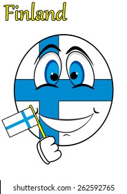smiley face in  the form of a flag Finland