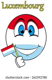 smiley face in  the form of a flag Luxembourg