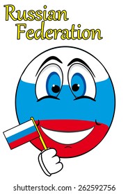 smiley face in  the form of a flag Russian Federation