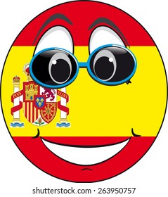 smiley face in  the form of a flag Spain