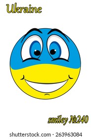 smiley face with glasses in the form of a flag Ukraine