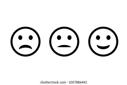 Smiley face icon set isolated on white background. Different smiley face icon for web site,app and t shirt. Creative art concept, vector illustration, eps 10