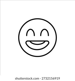 Icono de cara sonriente. Icono de cara sonriente simple para redes sociales, App y Diseño web. Ilustración vectorial.