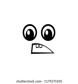 Smiley face, icon sticker. Vector illustration.