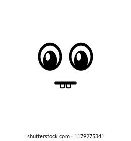 Smiley face, icon sticker. Vector illustration.
