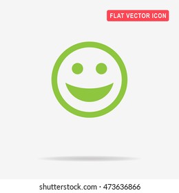 Smiley face icon. Vector concept illustration for design.