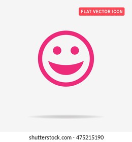 Smiley face icon. Vector concept illustration for design.