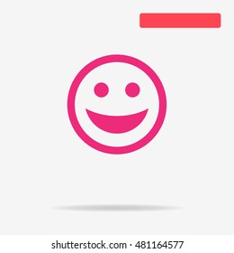 Smiley face icon. Vector concept illustration for design.