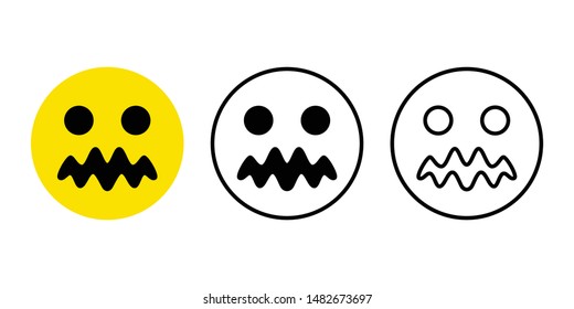 smiley face icon vector Halloween skull logo ghost symbol character cartoon illustration doodle design