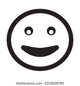 Smiley face icon vector on white background