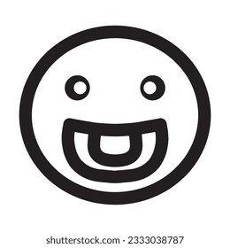 Smiley face icon vector on white background