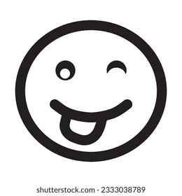 Smiley face icon vector on white background