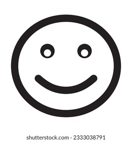 Smiley face icon vector on white background
