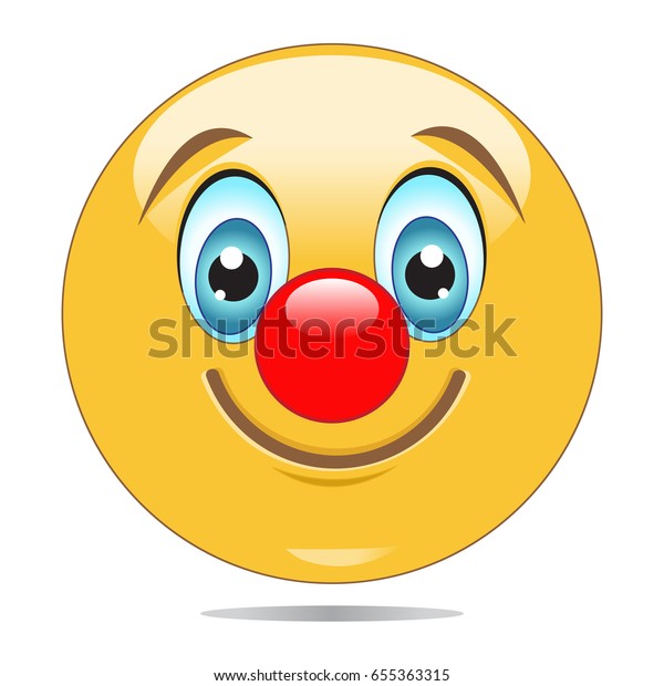 Smiley Face Red Nose Emoticon (Lizenzfrei