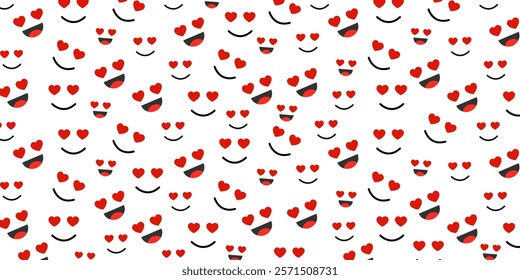 smiley face seamless pattern for backgrounds, presentations, wrapping papers, prints, artworks. Vector illustration