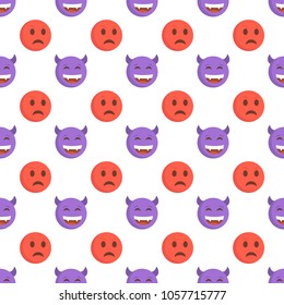 Smiley Face Seamless Pattern Vector Background Stock Vector (Royalty ...