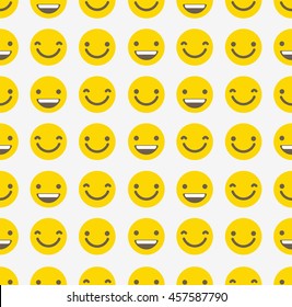 Smiley Face Seamless Pattern : Vector Illustration