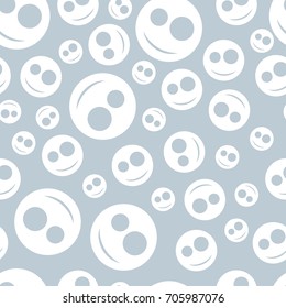 smiley face seamless pattern. Vector illustration