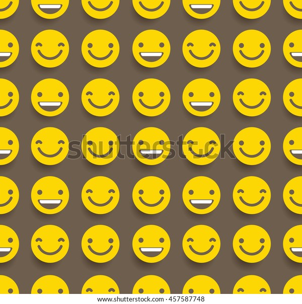 Smiley Face Seamless Pattern Vector Illustration Stock Vector Royalty Free 457587748 2549