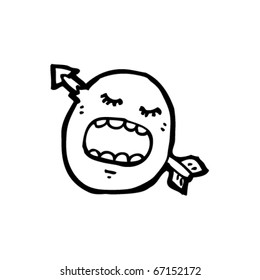 caricatura de caricatura con flecha