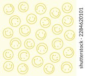 Smiley face smile vector hand drawn doodle happy face icon emotion template smiley face pattern illustration wallpaper cartoon banner background vectorial emoticon postcard card graphic design