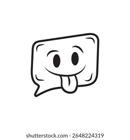 smiley face fala bolha linha arte
