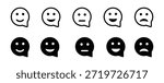 Smiley face speech bubble vector icon collection. Emoticons icon