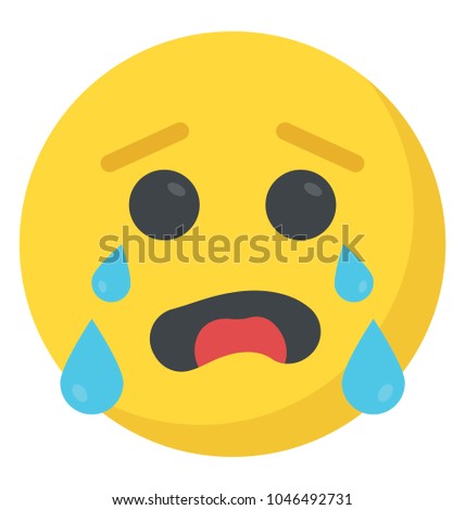 A smiley face with tears in eyes