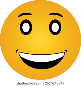 Smiley Face Vector emoji Art.