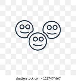 Smiley Face Vector Outline Icon Isolated On Transparent Background, High Quality Linear Smiley Face Transparency Concept Can Be Used Web And Mobile